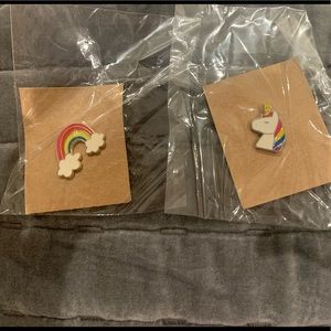 Unicorn & Rainbow pins 🦄 🌈